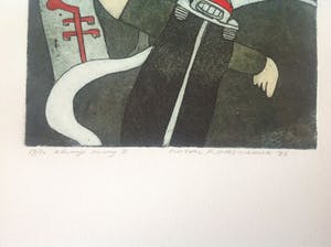 Michel van Overbeeke - Kleurenets met bladgoud "Always Away I" kopen? Bied vanaf 25!