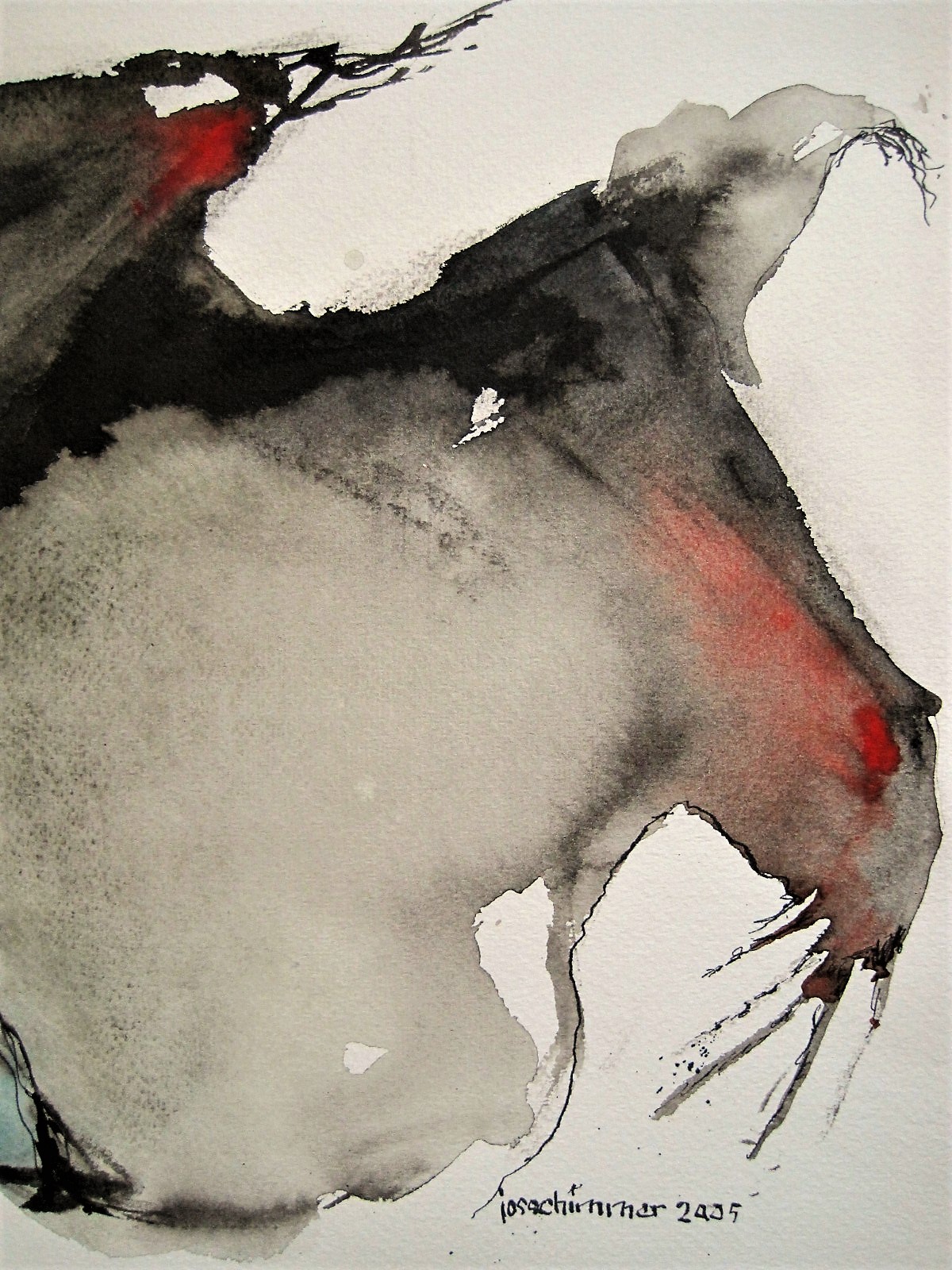 Jos Schimmer - Haarlems Abstract Expressionist - Gouache uit 2005 - gesigneerd kopen? Bied vanaf 1!
