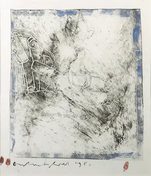 Anton Heyboer - Ets, Zonder titel - Ingelijst kopen? Bied vanaf 1!