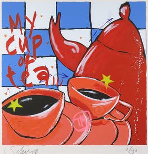 Selwyn Senatori - Zeefdruk, My cup of tea - Ingelijst kopen? Bied vanaf 120!