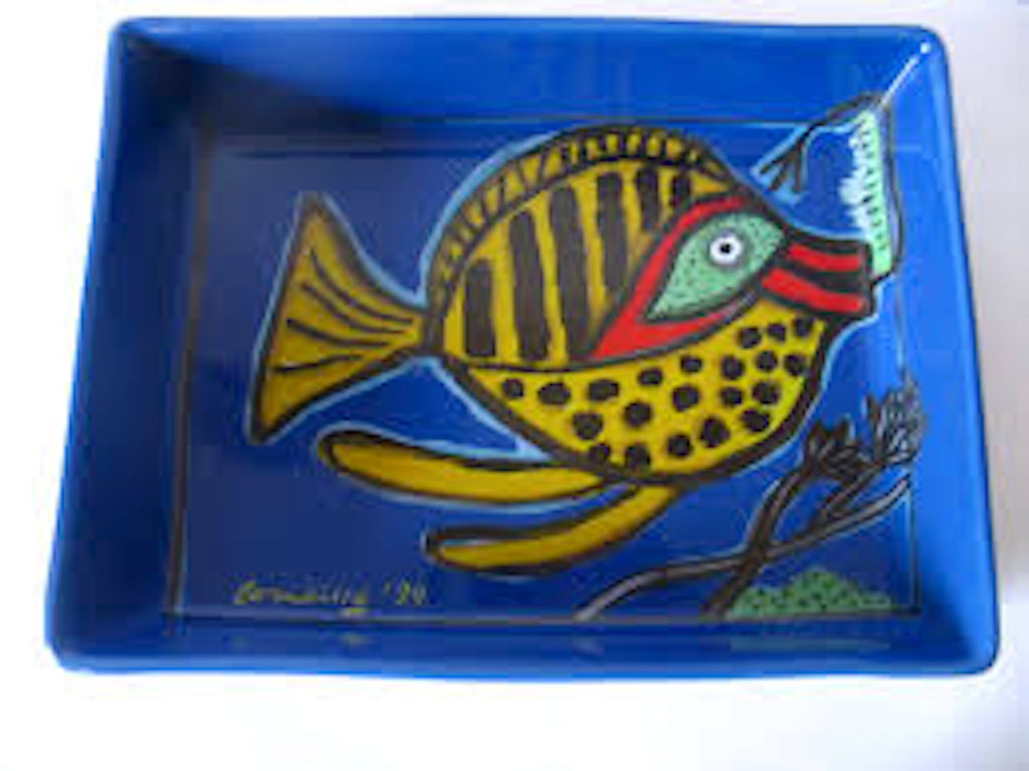 Corneille - Geglazuurde schaal (keramiek) verkocht voor € 59!