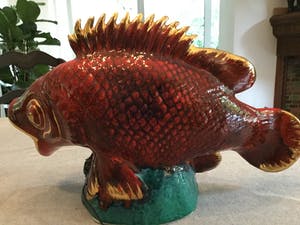 Vallauris Keramiek - VINTAGE - Vis tafellamp kopen? Bied vanaf 75!