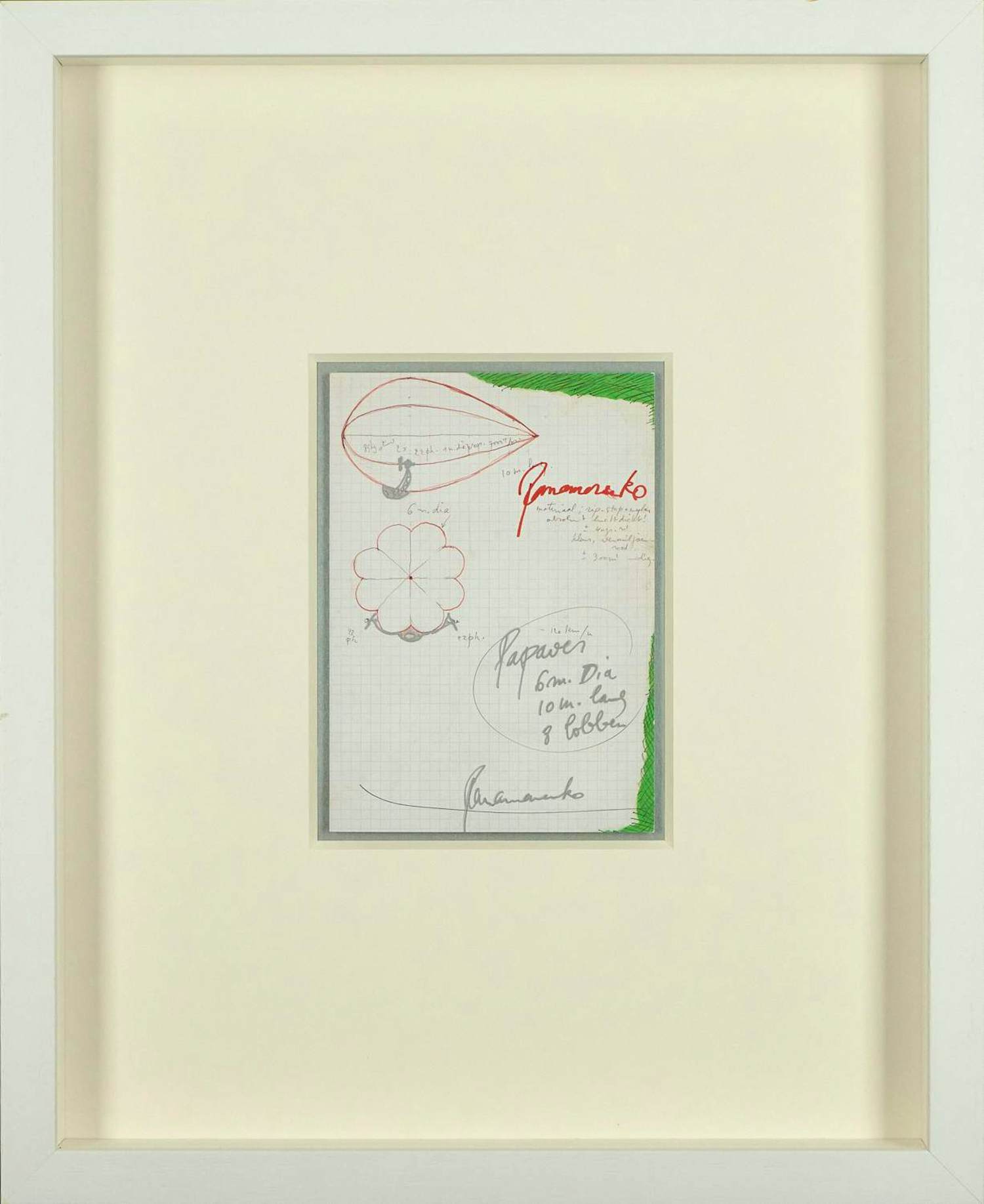 Panamarenko - Gesigneerd, uitnodiging tentoonstelling „Papaver - Luchtschipbouw” plus poster verkocht voor € 485!