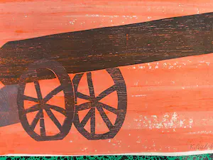 Klaas Gubbels - Het kanon (met aquarel) kopen? Bied vanaf 400!