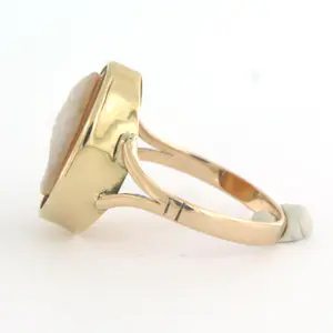 Gele (BWG) ring met cameo - 3.0 gram - ringmaat 17 (53) kopen? Bied vanaf 155!