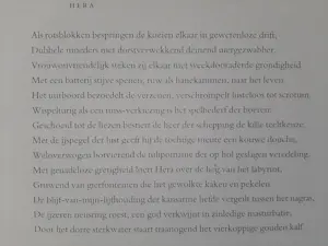 Jan Wolkers - Zeefdruk Winterbeeld XIII + gedicht + foto van Jan Wolkers kopen? Bied vanaf 160!