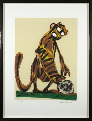 Claude Venard - Terragravure op geschept papier, Zonder titel - Ingelijst kopen? Bied vanaf 1!