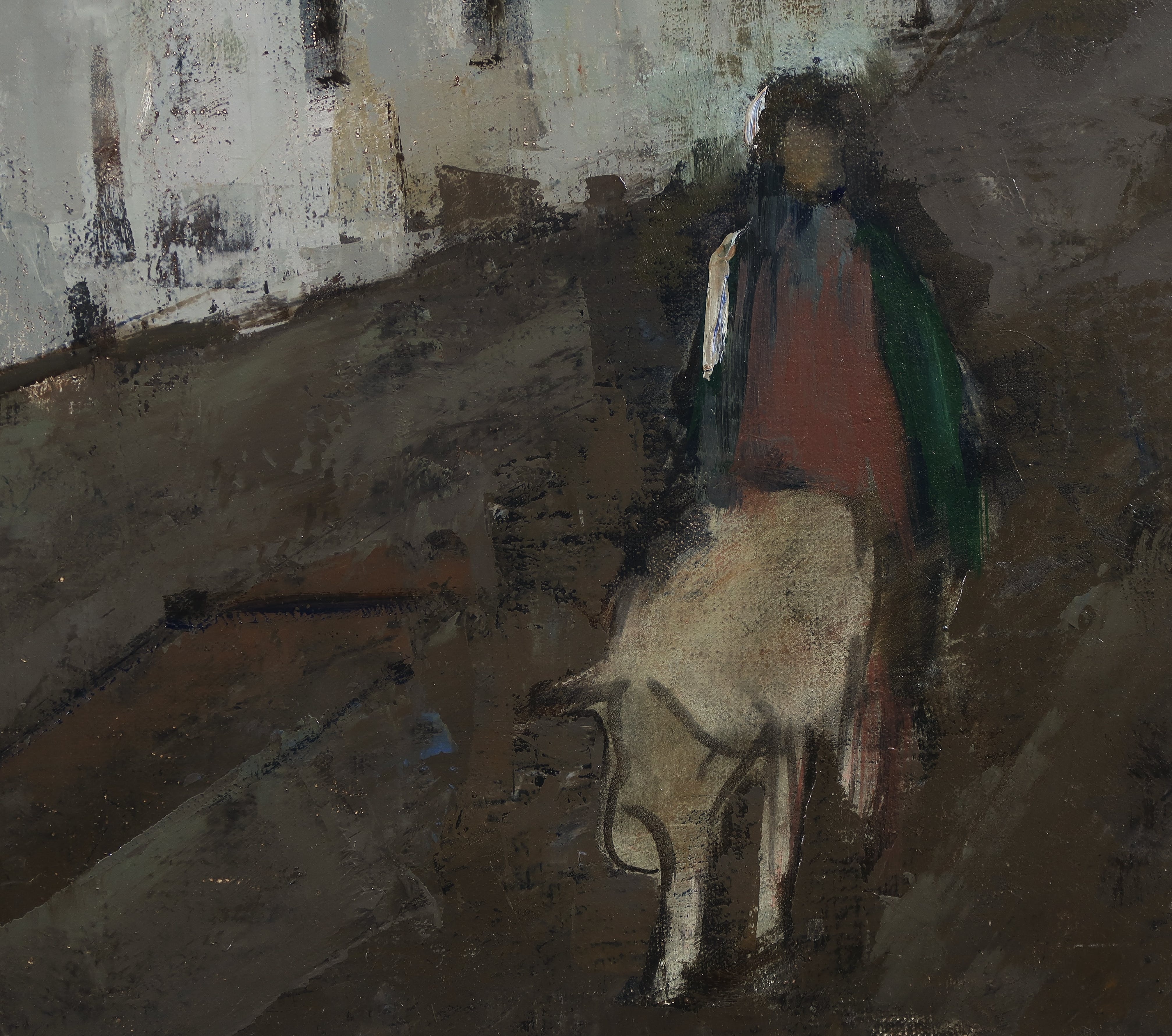 Jan Rijlaarsdam - Olieverf op doek, Straatje in Zuid-Europese stad - Ingelijst kopen? Bied vanaf 950!