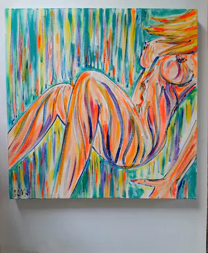 Elva - Naakt in de kleur - 2 schilderijen *Zomer sale kopen? Bied vanaf 100!