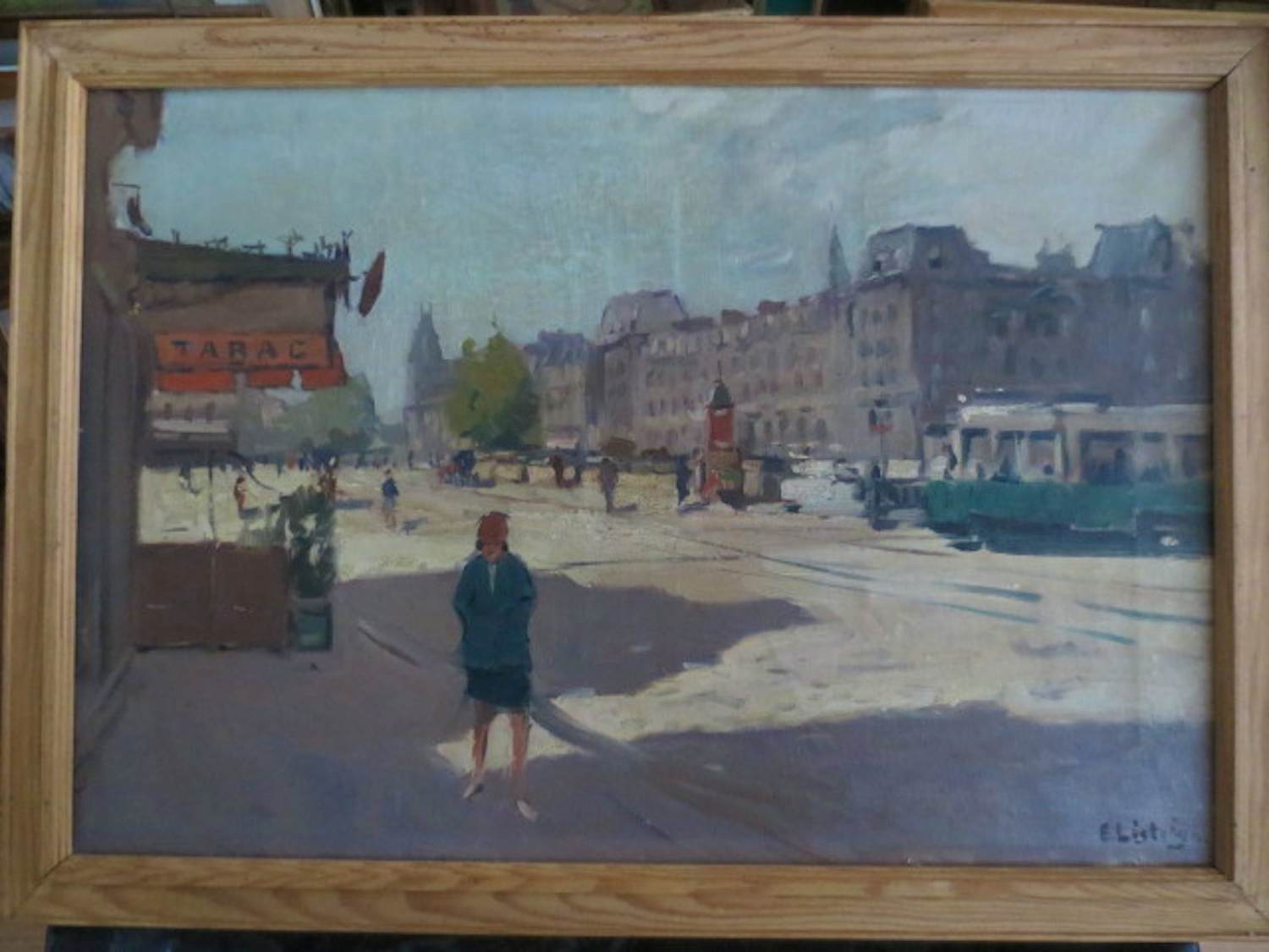 Evert-Jan Ligtelijn - 2x Stadsgezicht Antwerpen en Larens Interieur kopen? Bied vanaf 400!