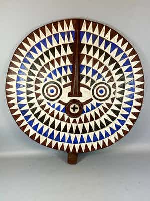 Mossi - Tribal Used African MOSSI SUN Mask - Burkina Faso. verkocht voor € 25!