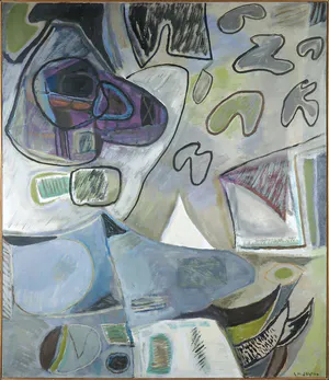 G.H. Sligting - Acryl en olieverf op doek, No.2 Compositie - Ingelijst (Groot) kopen? Bied vanaf 100!