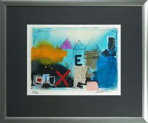 Theo Koster - Zeefdruk en collage, Zonder titel - Ingelijst kopen? Bied vanaf 20!