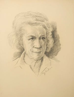 Jan Sluijters (jr.) - Potloodtekening, Portret van een vrouw kopen? Bied vanaf 50!