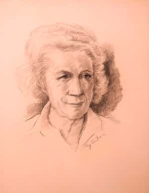 Jan Sluijters (jr.) - Potloodtekening, Portret van een vrouw verkocht voor € 50!