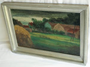 Andre van der Vossen - Ingelijst olieverf op doek , Boerenlandschap – ca. 1940 kopen? Bied vanaf 1!