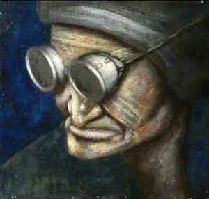 Jan Bollaert - Olieverf op board, Ziener verkocht voor € 1!