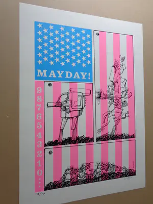 Shinkichi Tajiri - MAYDAY / KLEURZEEFDRUK / 70x50cm / SIG / PRENT190 kopen? Bied vanaf 25!