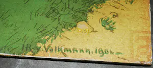 Hans Richard von VOLKMANN - Glooiend graanveld met klaprozen - zeer grote, ingelijste kleurenlitho uit 1901 kopen? Bied vanaf 75!