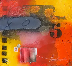 Theo Koster - Zeefdruk, Five - Ingelijst kopen? Bied vanaf 50!