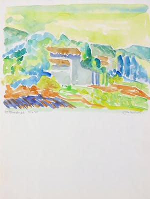 Joe Wols - Lot van vier aquarellen op papier, Landschap kopen? Bied vanaf 1!