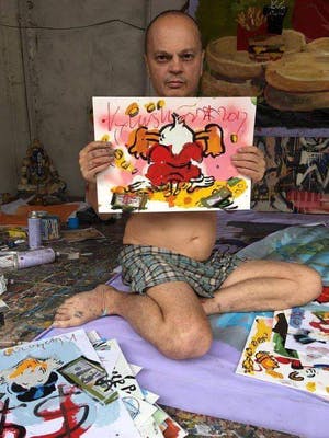 Peter Klashorst - Gemengde techniek - Handgesigneerd !!! kopen? Bied vanaf 90!