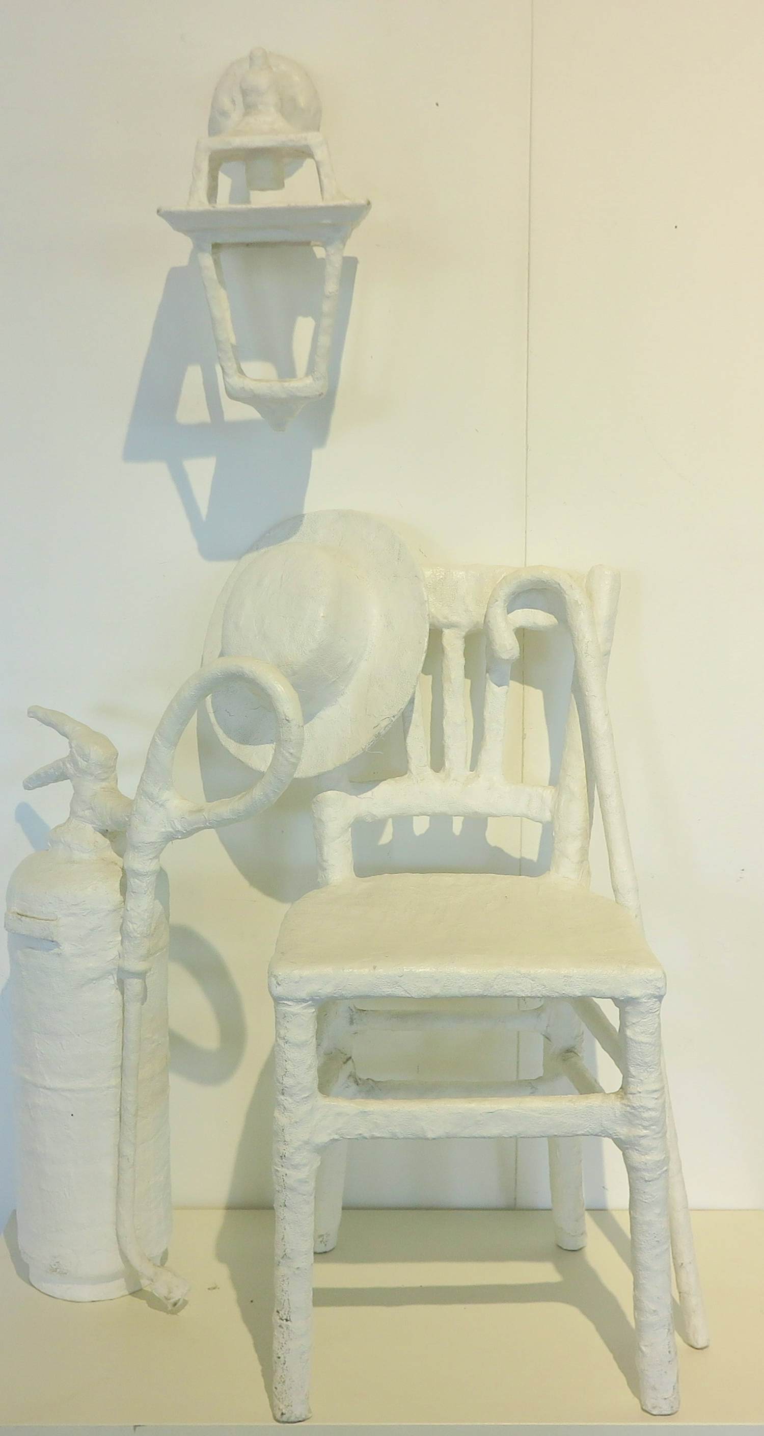 Michel Kourline - Gemengde techniek, White chair verkocht voor € 150!