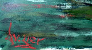 Leendert van Lier - acryl op papier: bomen kopen? Bied vanaf 75!