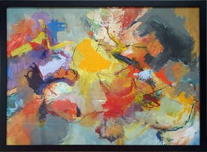 Ton Etman - Abstracte compositie - Nieuwe lijst! (Groot) kopen? Bied vanaf 245!