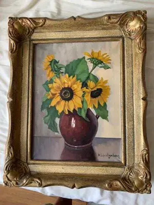 Huibert Schallenberg - Zonnebloemen in vaas kopen? Bied vanaf 75!