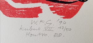 Maatschap Gubbels en Kerkhofs - Houtsnede Kubus VII, opl.13/50, gesigneerd kopen? Bied vanaf 60!