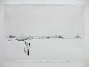 Jan van Winkel - 'En langzaam volgde mijn blik de stilte' - Ets verkocht voor € 45!