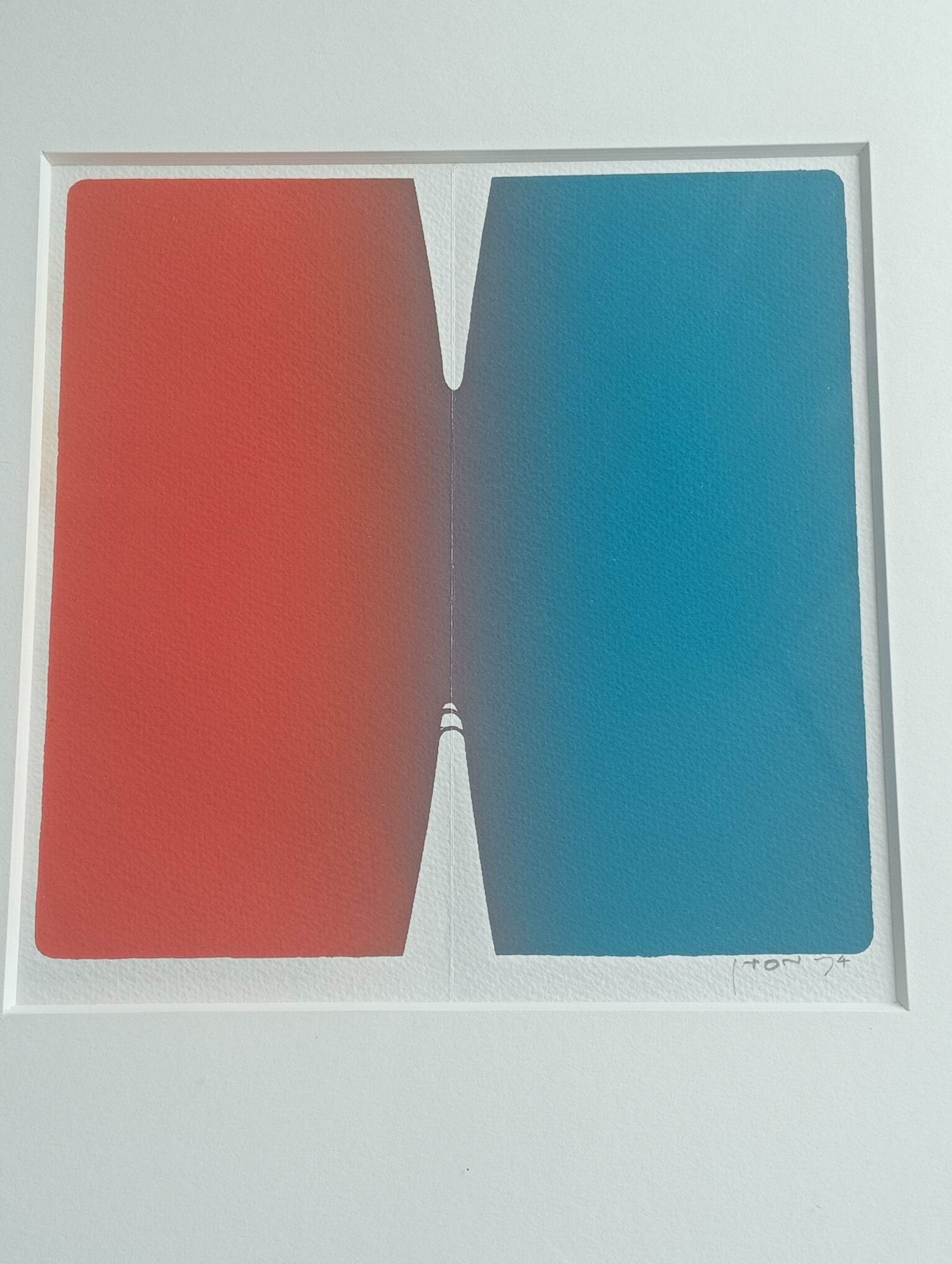 Hon Chi Fun - Abstracte compositie 1973 verkocht voor € 100!