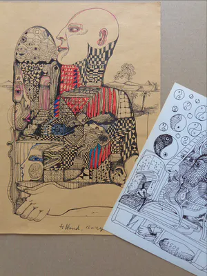 Ernst Vijlbrief - LOT VAN 2 WERKEN / ORIGINEEL WERK / 30x22cm + 21x17cm kopen? Bied vanaf 30!