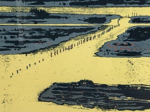 Rob van Schijndel - Maasvlakte (Hoog water) incl. lijst kopen? Bied vanaf 55!
