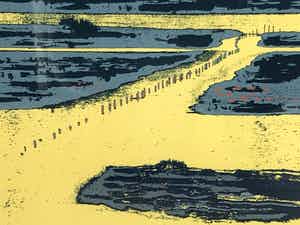 Rob van Schijndel - Maasvlakte (Hoog water) incl. lijst verkocht voor € 55!