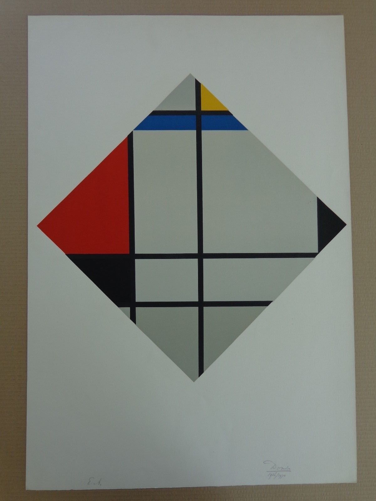 Cesar Domela - GEOMETRIE / KLEURLITHO / 76x52cm / SIG / 1970 kopen? Bied vanaf 275!