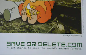 Banksy - Save or deleate, Greenpeace. kopen? Bied vanaf 60!
