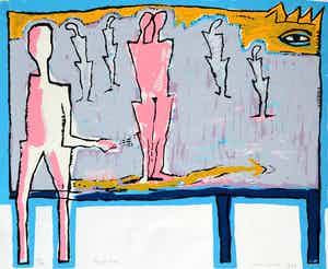 Jan Voets - Vijf tafels - Map met 5 gesigneerde zeefdrukken verkocht voor € 50!