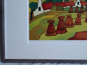 Toon Tieland - Handgesigneerde prent , “De koperen zomer” - ingelijst – 1990 kopen? Bied vanaf 1!