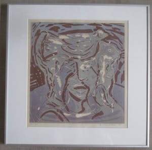 Anton Vrede - Ingelijste linosnede kopen? Bied vanaf 50!