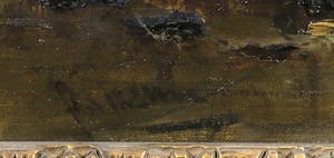 Niet of onleesbaar gesigneerd - Olieverf op doek, Werkplaats - Ingelijst kopen? Bied vanaf 1!