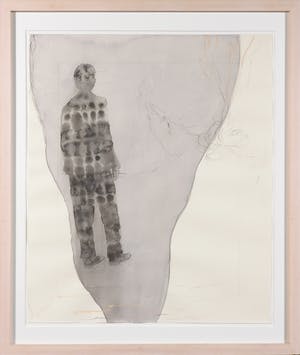 Arno Kramer - Aquarel en pastelkrijt, Compositie met figuur en vrouw - Ingelijst kopen? Bied vanaf 200!