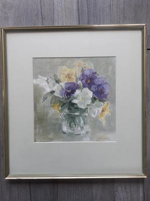 Jopie Limburg - Jopie Limburg (1905 - 1991), bloemstilleven in vaas. kopen? Bied vanaf 39!