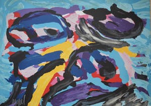 Karel Appel - 3 Faces like clouds. kopen? Bied vanaf 340!