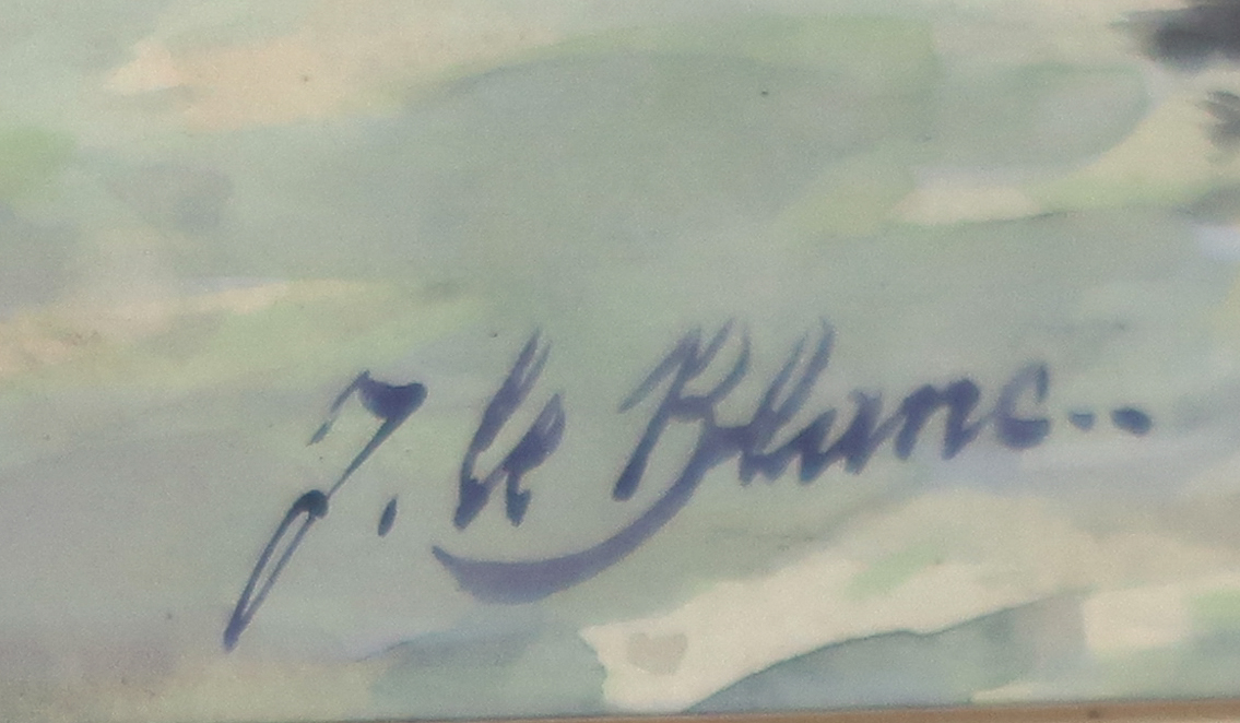 Adriaan Terhell - J. Le Blanc, Aquarel op papier, Havengezicht - Ingelijst kopen? Bied vanaf 50!