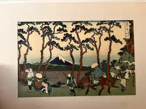 Katsushika Hokusai - Hodogaya op de Tokaido van de serie 36 gezichten op de berg Fuji verkocht voor € 85!