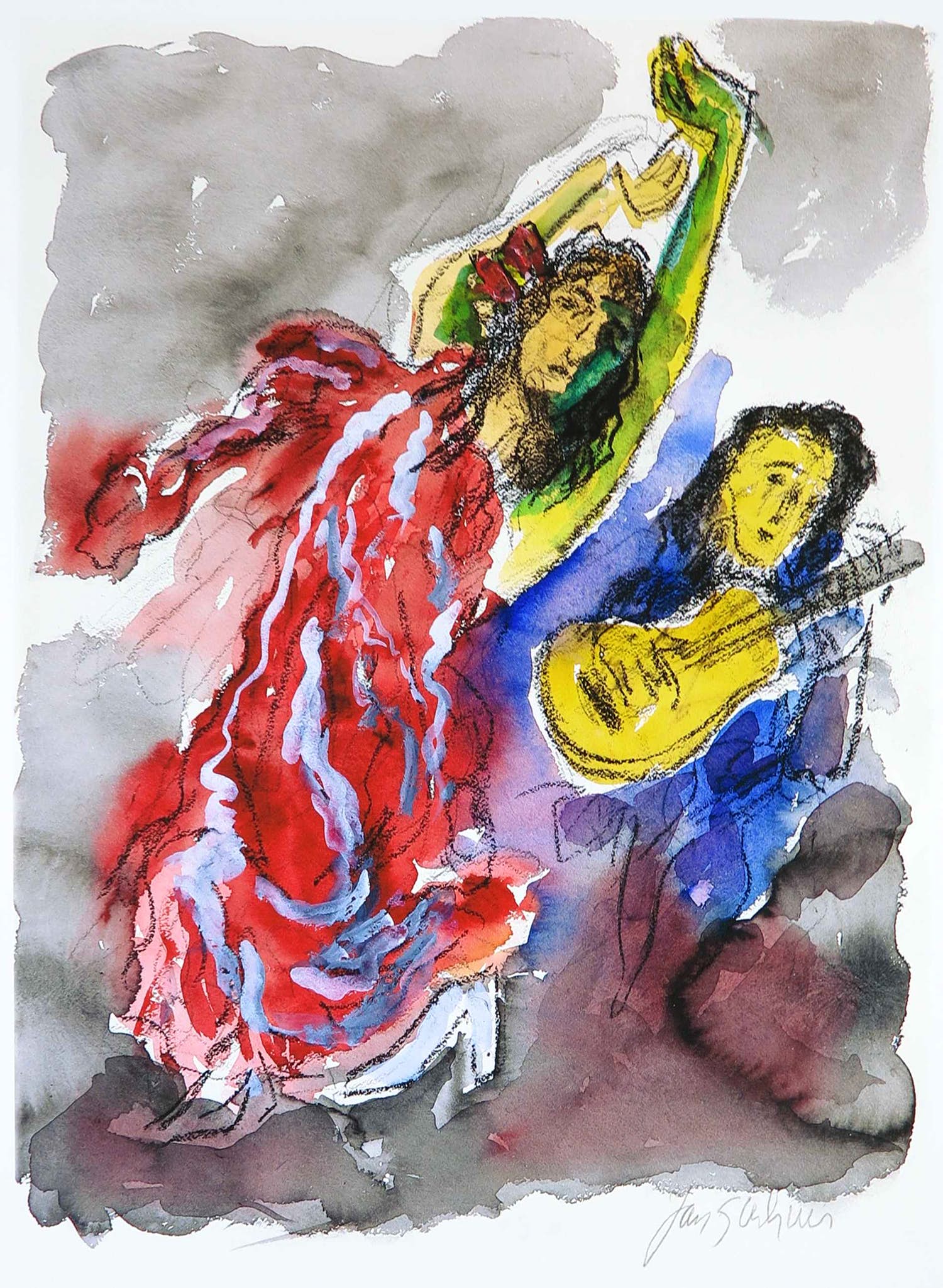 Jan Sierhuis - Giclée, Danseres, inclusief gedicht kopen? Bied vanaf 50!