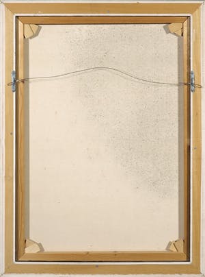 Niet of onleesbaar gesigneerd - Acryl op doek, Stilleven zicht op water - Ingelijst kopen? Bied vanaf 1!