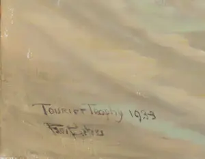 Frits Pieters - 2 schilderijen Tourist Trophy, The checkered flag, en boek Great Auto Races 1980 kopen? Bied vanaf 600!